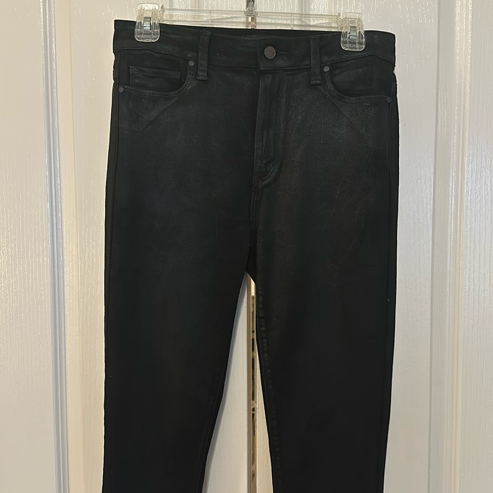 Paige black shimmery pants. Margot ankle. Size 28.